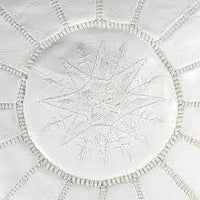 MOROCCAN LEATHER POUF WHITE