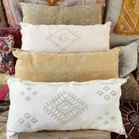 LUMBAR SABRA CACTUS SILK CUSHION SNOW