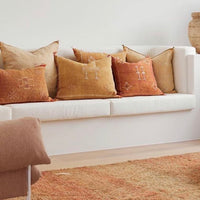 SABRA CACTUS SILK CUSHION ORANGE