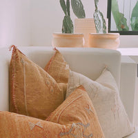 SABRA CACTUS SILK CUSHION ORANGE