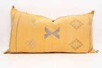 LUMBAR SABRA CACTUS SILK CUSHION YELLOW