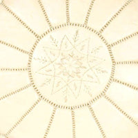 MOROCCAN LEATHER POUF BEIGE