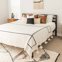 POM POM BLANKET OFF WHITE