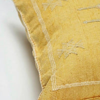 LUMBAR SABRA CACTUS SILK CUSHION YELLOW
