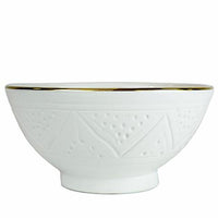 SALAD BOWLS WHITE & GOLD