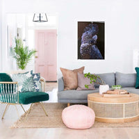 MOROCCAN LEATHER NATURAL POUF PINK