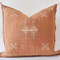 SABRA CACTUS SILK CUSHION ORANGE