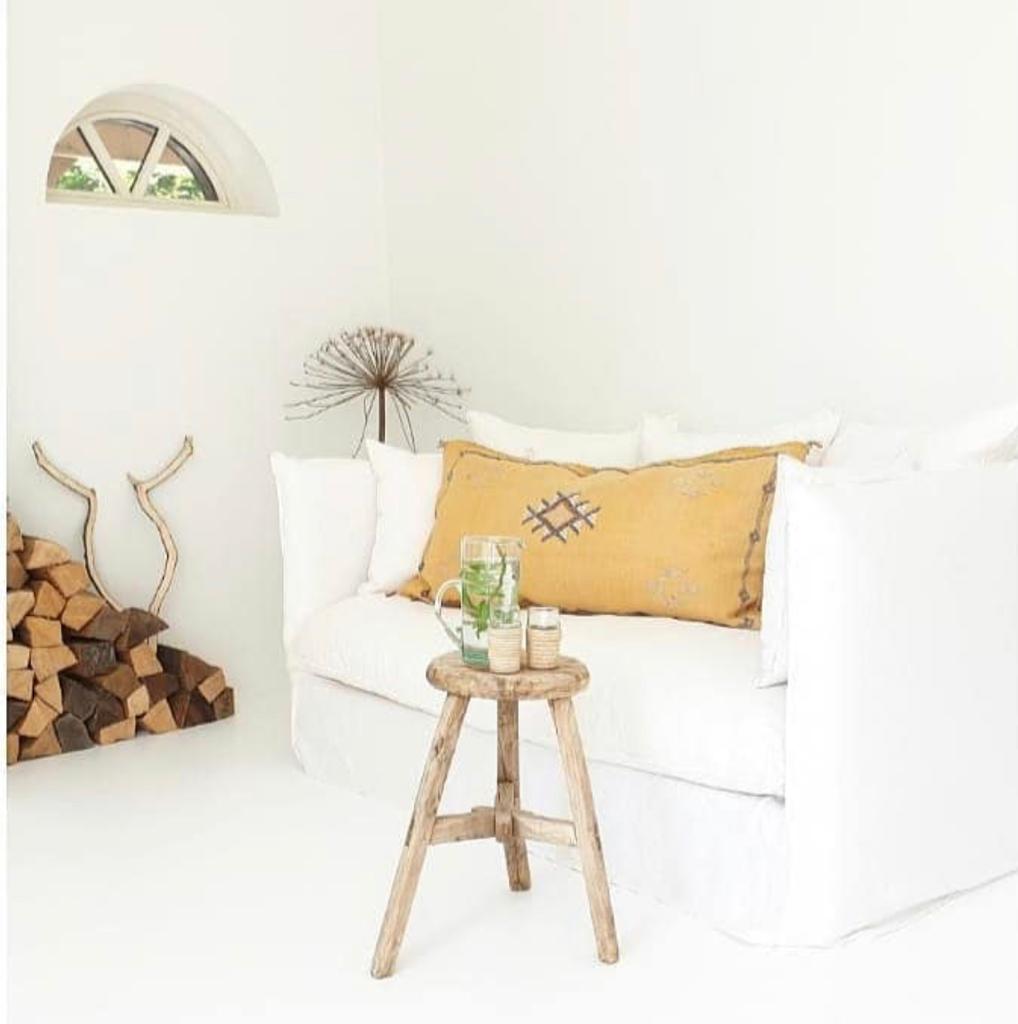 LUMBAR SABRA CACTUS SILK CUSHION YELLOW