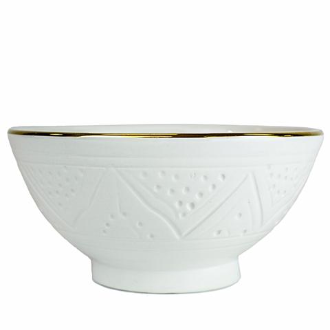SALAD BOWLS WHITE & GOLD