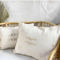 SABRA CACTUS SILK CUSHION BEIGE