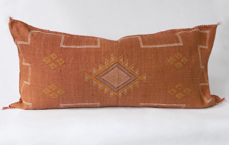 LUMBAR SABRA CACTUS SILK CUSHION COPPER