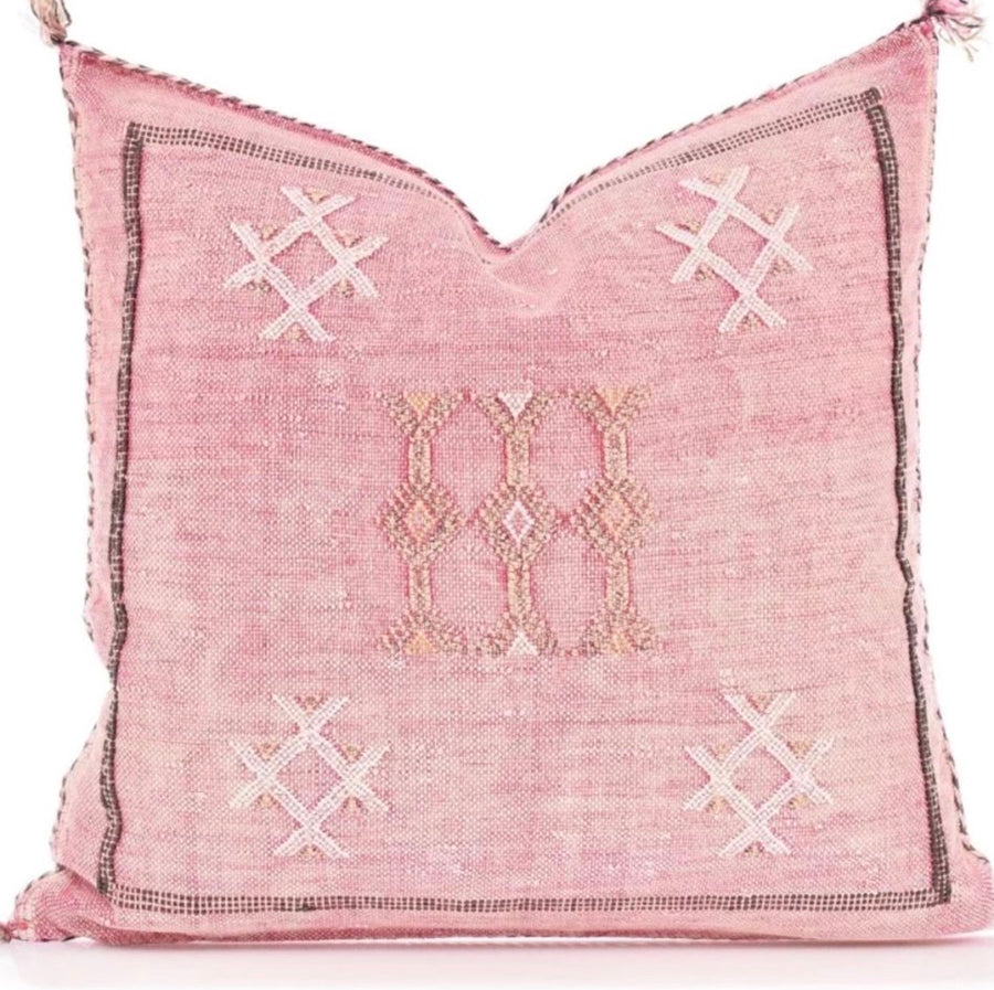 SABRA CACTUS SILK CUSHION PINK