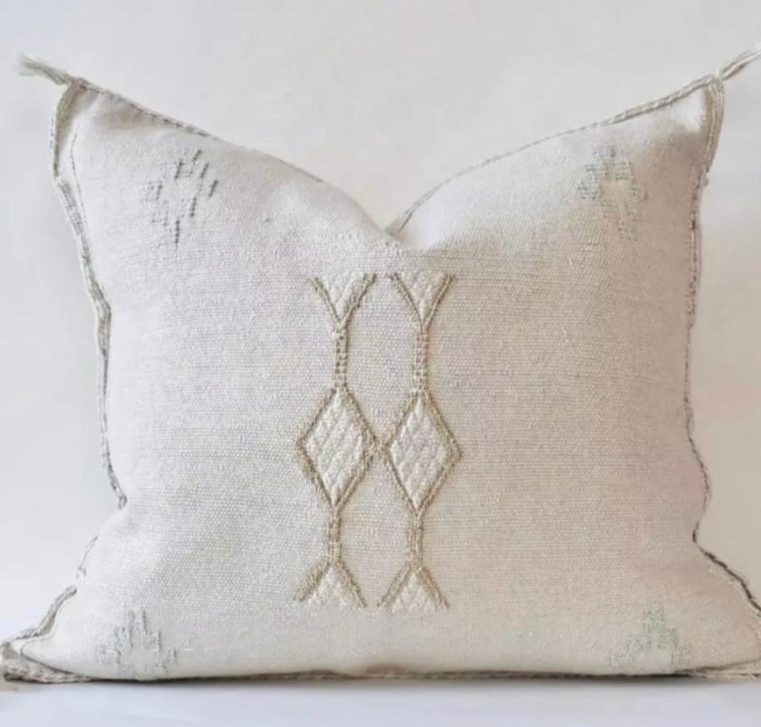 SABRA CACTUS SILK CUSHION BEIGE